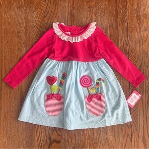 RicRac & Ruffles Pink and Blue Gingham Candy Dress Sz 3T